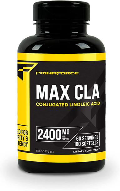 PrimaForce CLA 2400 mg per Serving 180 softgels Weight Management Supplement for Men and Women NonStimulating NonGMO  Gluten Free