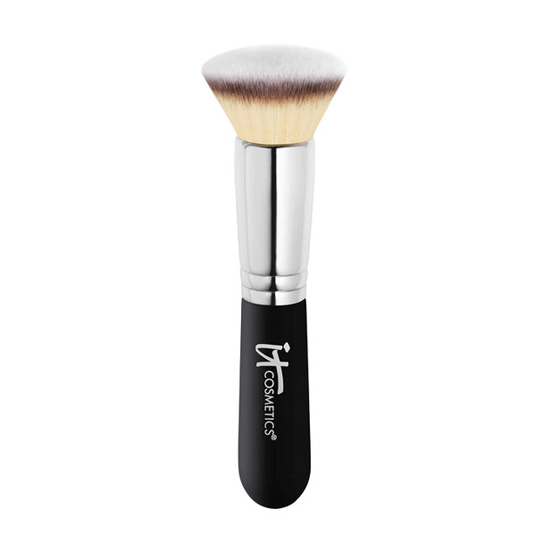 IT Cosmetics Heavenly Luxe Flat Top Buffing Foundation Brush 6  For Liquid  Powder Foundation  Buff Away the Look of Pores Fine Lines  Wrinkles  With AwardWinning Heavenly Luxe Hair