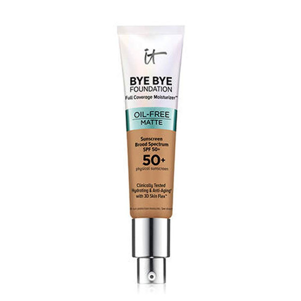 It Cosmetics Bye Bye Foundation Moisturizer OilFree Matte SPF 50 1 fl. oz. Tan