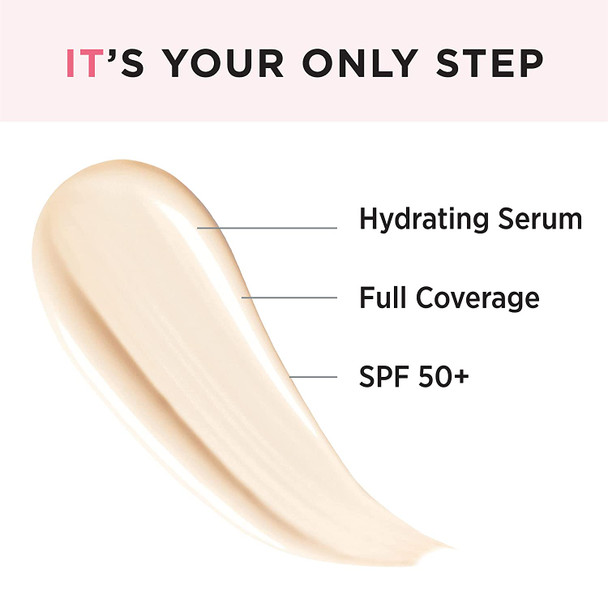 IT Cosmetics Your Skin But Better CC Cream Fair W  Color Correcting Cream FullCoverage Foundation Hydrating Serum  SPF 50 Sunscreen  Natural Finish  1.08 fl oz