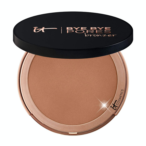 IT Cosmetics Bye Bye Pores AntiAging Bronzer Diffuses Look of Pores  Fine Lines SunKissed Glow Face Makeup Powder OilFree TalcFree With Hyaluronic Acid  Universal Shade 0.3 oz