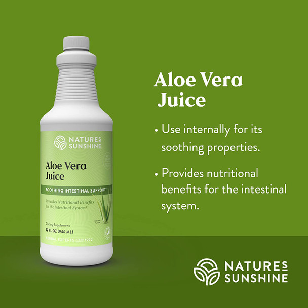 Natures Sunshine Aloe Vera Juice 32 Fl Oz