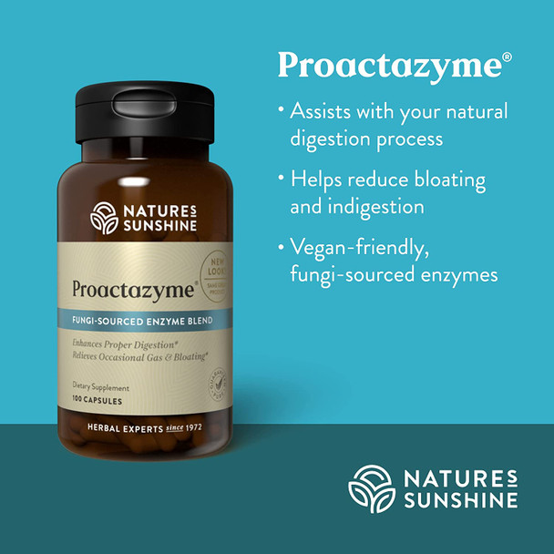 Natures Sunshine Proactazyme 100 Capsules