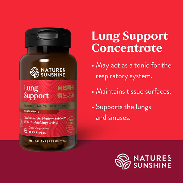 Natures Sunshine Lung Support Chinese TCM Concentrate 30 Capsules