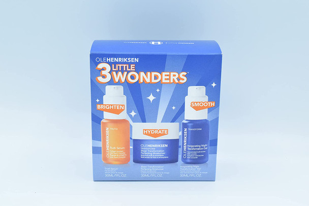 Ole Henriksen 3 Little Wonder Set  Truth Serum Sheer Transformation Perfecting Moisturizer Invigorating Night Transformation Gel