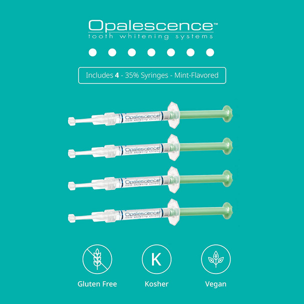 Opalescence at Home Teeth Whitening  Teeth Whitening Gel Syringes  4 Pack of 35 Syringes  Mint