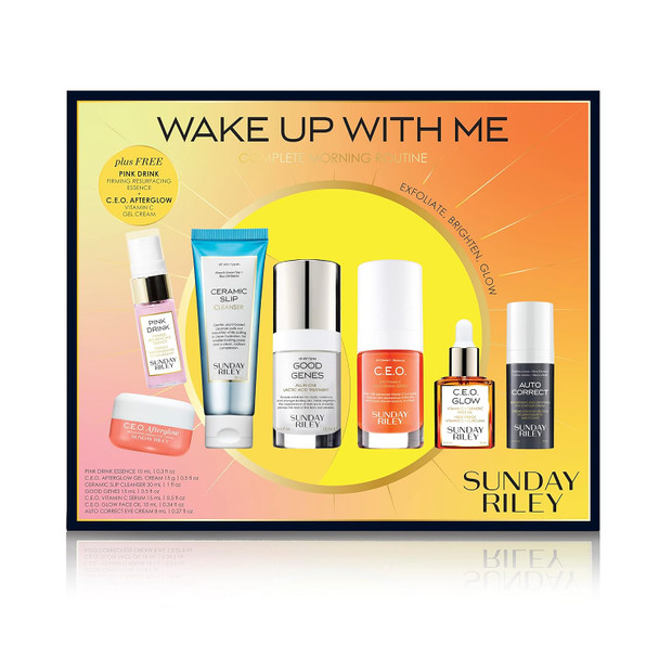 Sunday Riley Wake Up With Me Complete Brightening Morning Skincare Set 1 ct.