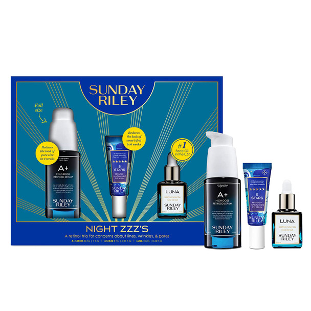 Sunday Riley Night ZZZs Retinol Trio Skincare Set