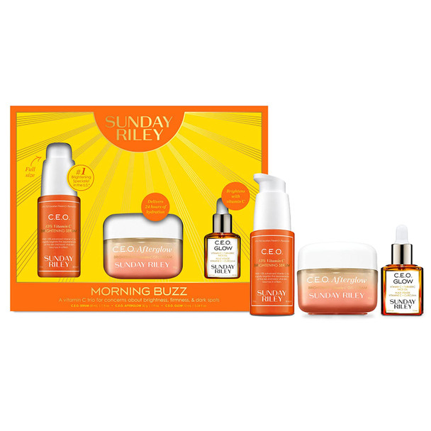 Sunday Riley Morning Buzz Vitamin C Brightening Trio Skincare Set