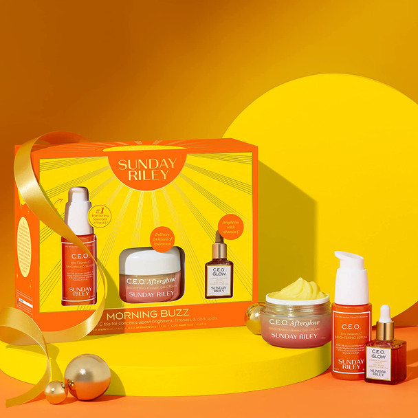 Sunday Riley Morning Buzz Vitamin C Brightening Trio Skincare Set