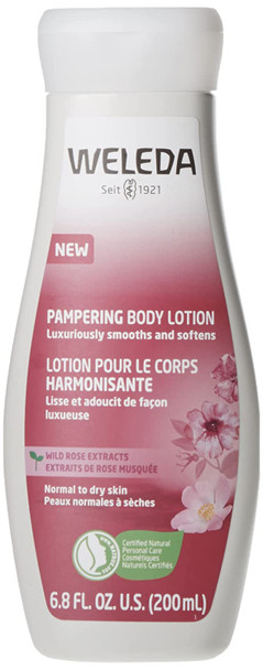 Weleda Pampering Wild Rose Body Lotion Plant Rich Moisturizer with Wild Rose Oil Jojoba Oil and Shea Butter 6.8 Fl Oz Pack of 1