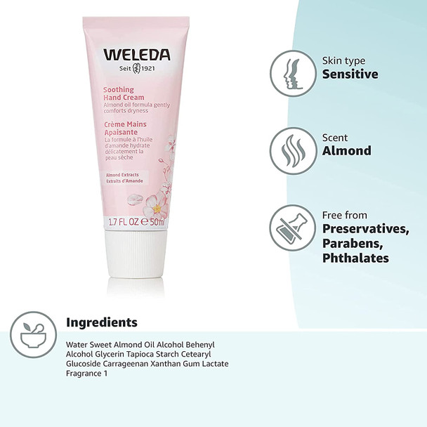 Weleda Soothing Sensitive Skin Almond Hand Cream 1.7 Ounce