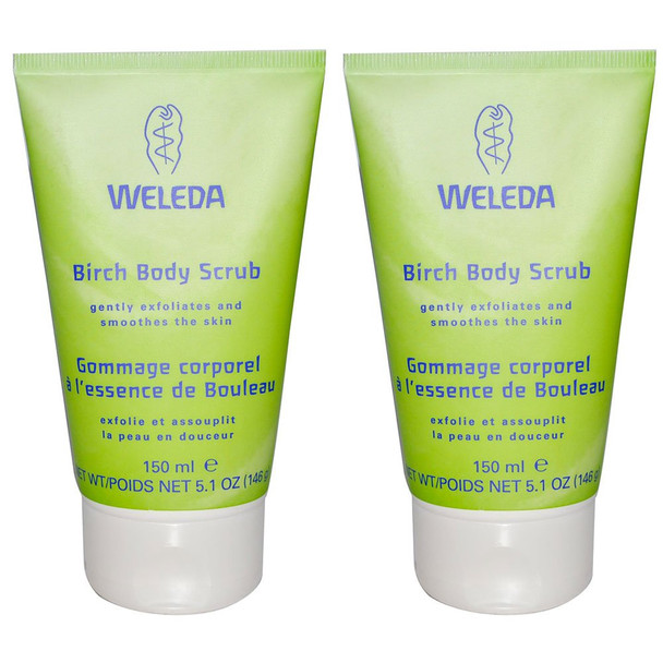 Weleda Birch Body Scrub Organic Exfoliating Body Wash 5 Oz. Each Pack of 2