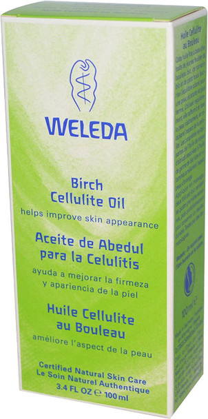 Weleda Natural Organic Birch Oil Cellulite Cream Remover Treatment With Age Defying Serum Apricot Jojoba and Vitamin E for AntiAging and Removing Swelling and Puffiness 3.4 fl. oz. Pack of 2