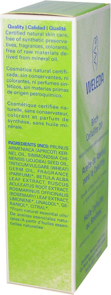 Weleda Natural Organic Birch Oil Cellulite Cream Remover Treatment With Age Defying Serum Apricot Jojoba and Vitamin E for AntiAging and Removing Swelling and Puffiness 3.4 fl. oz. Pack of 2