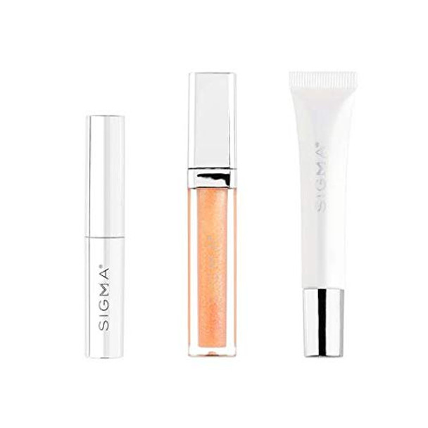 Sigma Beauty Lip Care Trio  Conditioning Lip Mask Hydrating Lip Gloss Moisturizing Lip Balm Hyaluronic Acid VITAMIN E JOJOBA OIL