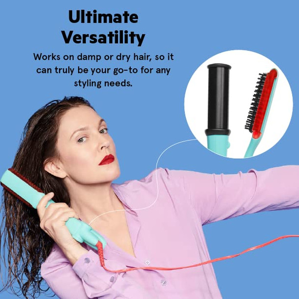 Flower Beauty Wet or Dry Revolving Styling Iron  AllinOne Versatile Hair Tool  Straightener or Curling Wand with 4 Adjustable Heat Settings  Reduce Heat Damage for Healthy Hair  All Hair Types