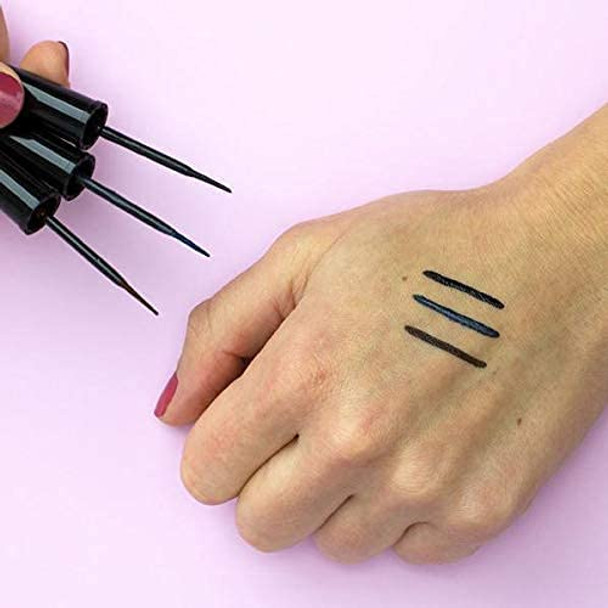 Flower Beauty Style Eyes Liquid Eyeliner  Waterresistant Longwearing Liquid Eyeliner Flexistyle Tip for Thin or Bold Lining Onyx