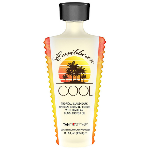 Caribbean Cool Natural Bronzer Tanning Lotion with Jamaican Black Castor Oil 11 Ounce.