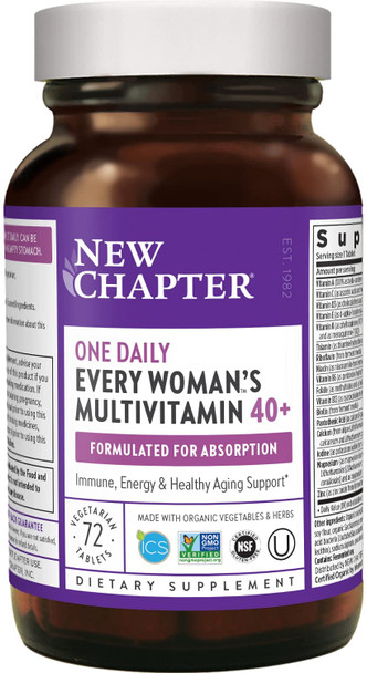 New Chapter One Daily Every Woman's 40 Plus, 72 Tablets