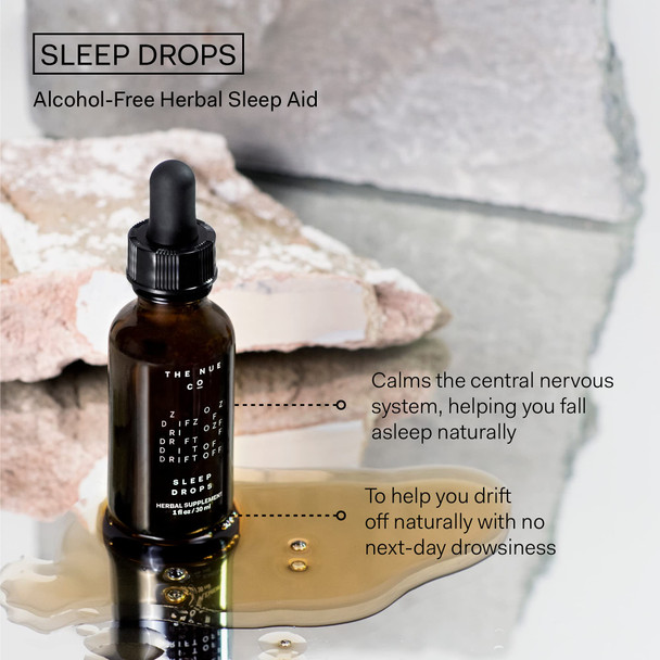 The Nue Co.  SLEEP DROPS  Natural Herbal Sleep Support  Catnip and Chamomile  AlcoholFree Vegan  30ml  50 Servings
