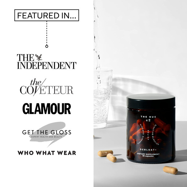 The Nue Co. DEBLOAT  Daily Gut Health Supplement for IBS Symptoms and Bloating Relief  Vegan GlutenFree SugarFree  30 Day Supply