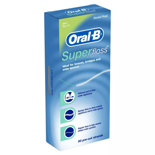 OralB Mint Super Floss PreCut Strands  50ct