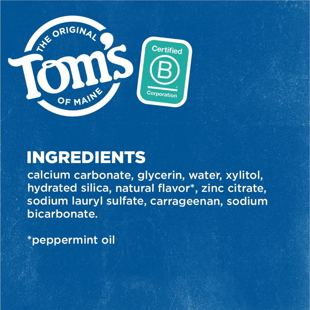 Toms of Maine FluorideFree Antiplaque  Whitening Natural Toothpaste Peppermint 4.2 oz. 3Pack