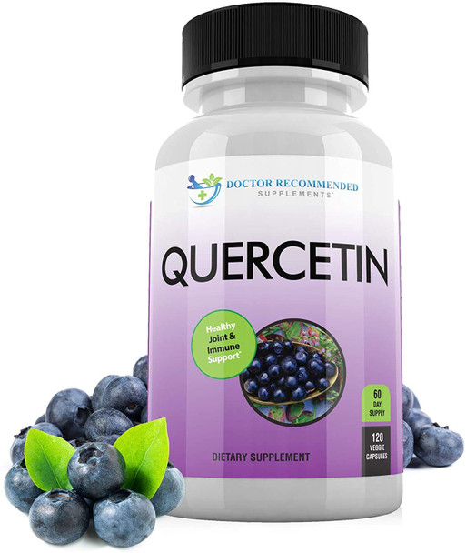 Quercetin 1000mg Per Serving  120 Veggie Capsules Vitamin Supplement to Support Cardiovascular Health Immune Response and Antiinflammatory 60 Day Supply Vegan and NonGMO