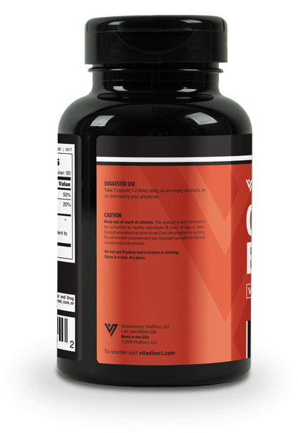 VitaDirect Cranberry with Vitamin C  E Capsules Supplement 500 mg Cranberry 30mg Vitamin C 90 Vegetarian Capsules