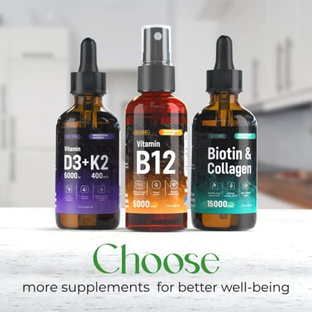 B12 Liquid Spray Vitamin B12 Drops for Energy and Nerve Function Support Brain Memory Mood Immune System with B12 Sublingual Vitamins Maximum Strength Vegan B12 Supplement 2 Fl Oz