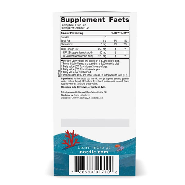 Nordic Naturals Children’s DHA Strawberry 250 mg 90Softgels