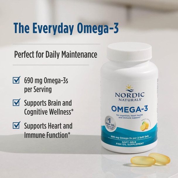 Nordic Naturals 690 mg Omega 3  60 Softgels