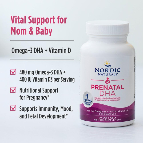 Nordic Naturals Prenatal DHA Unflavored - 90 Soft Gels