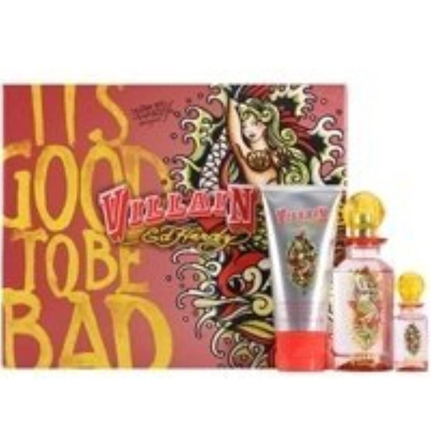 Ed Hardy Villain Set for Women Eau De Parfum Spray Eau De Parfum Spray Body Lotion