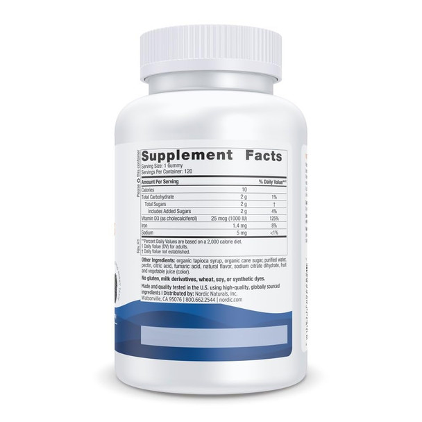 Nordic Naturals Vitamin D3 Gummies 120 Count