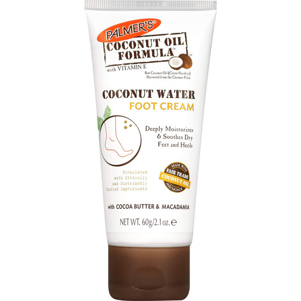 Palmers coconut oil water foot cream 60g (3580-6)
