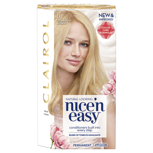 Clairol Nice'n Easy Permanent Hair Color, 11 Ultra Light Blonde, Pack of 1