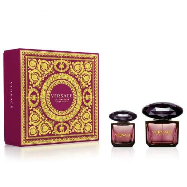 Versace Crystal Noir 2 Pcs Set 3 Oz Eau De Toilette Spray 1 Oz Eau De Toilette Spray Hard Box