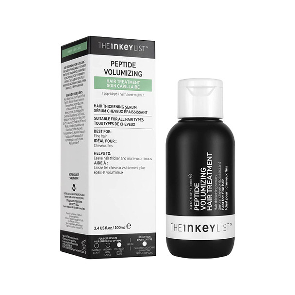 The INKEY List Peptide Volumizing Hair Treatment Leaves Hair Thicker and More Voluminous 100ml The INKEY List Peptide Volumizing Hair Treatment Leaves Hair Thicker and More Voluminous 100ml