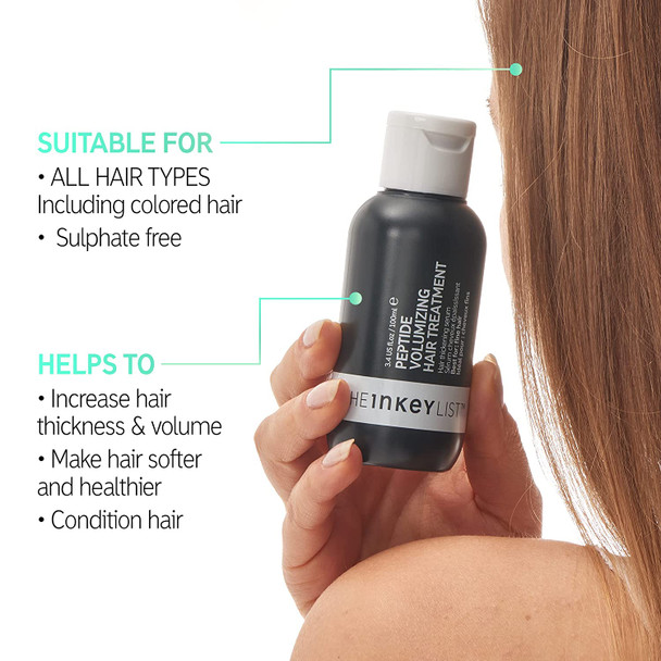 The INKEY List Peptide Volumizing Hair Treatment Leaves Hair Thicker and More Voluminous 100ml The INKEY List Peptide Volumizing Hair Treatment Leaves Hair Thicker and More Voluminous 100ml