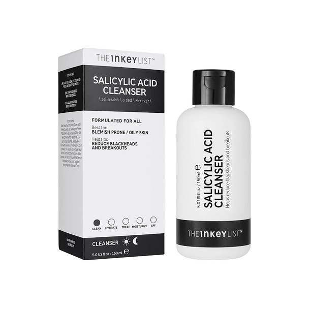 The INKEY List 2 Salicylic Acid Cleanser to Reduce Blackheads and Breakouts for Oily Blemish Prone Skin 150ml
