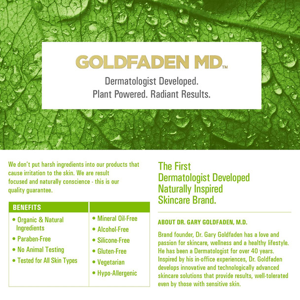 GOLDFADEN MD Light Treatment Dark Spot Pigment Corrector  Hydroquinone Free w/ Alpha Arbutin Organic Red Tea Extract Sea Weed Extract and Hyaluronic Acid  TRIAL .34Fl Oz