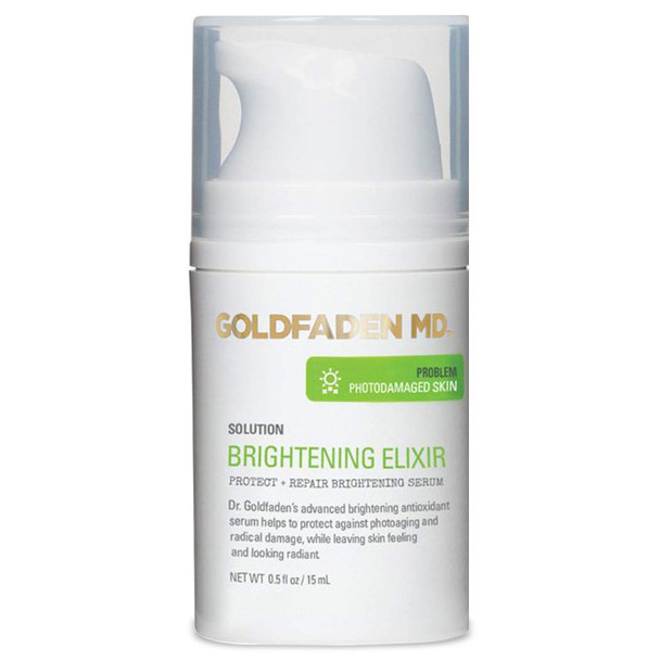 GOLDFADEN MD Brightening Elixir  Serum w/Vitamin C Ferulic Acid Vitamin B  Vitamin E  Helps Aid Against The Appearance Of Photoaging  Leaves Skin Feeling Hydrated  Looking Radiant 1.0 fl oz