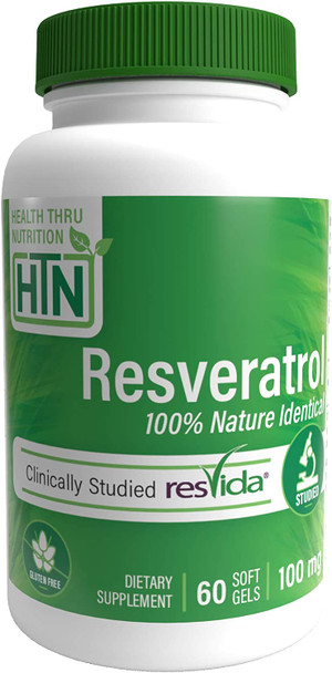 Health Thru Nutrition Resvida Resveratrol Softgels 100mg Pack of 60