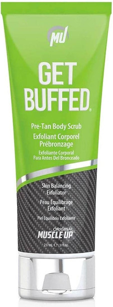 Pro Tan Get Buffed PreTan Body Scrub Skin Balancing Exfoliator Balance Skin pH 8 oz.