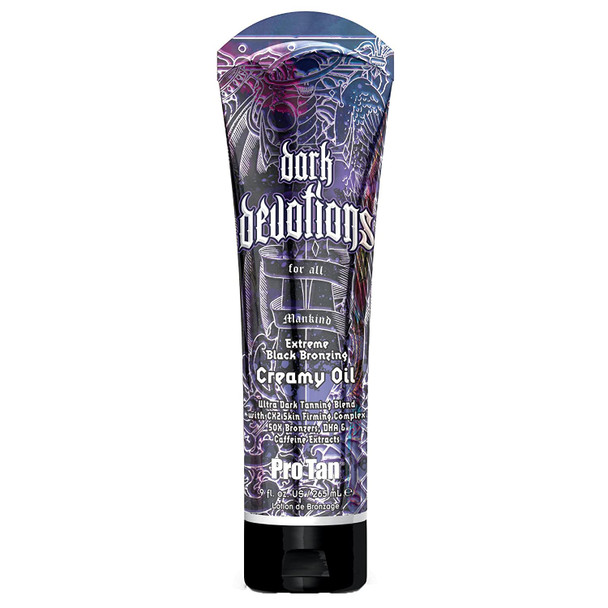 Pro Tan Dark Devotions Mens Extreme Black Bronzer Creamy Tanning Oil 9 oz.