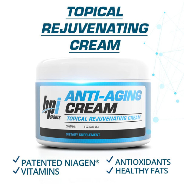 BPI Sports Anti-Aging Cream - Mike OHearn Titan Series - Body Skin Care - Niagen, Vitamin A & E, Retinol, Collagen Cream - 8 oz.