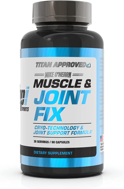 BPI Sports Muscle & Joint Fix - Mike OHearn Titan Series - Muscle Recovery & Healthy Joint Support Supplement - All-Natural Turmeric, White Peony & Collagen Capsules for Men & Women | 90 Capsules