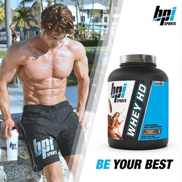 BPI Sports Whey HD Ultra Premium Protein Powder, Chocolate Cookie, 4.2 Pound